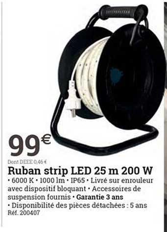 ruban strip led 25 m 200 w