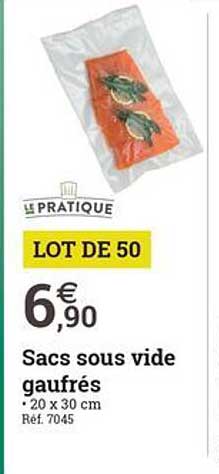 sacs sous vide gaufrés le pratique