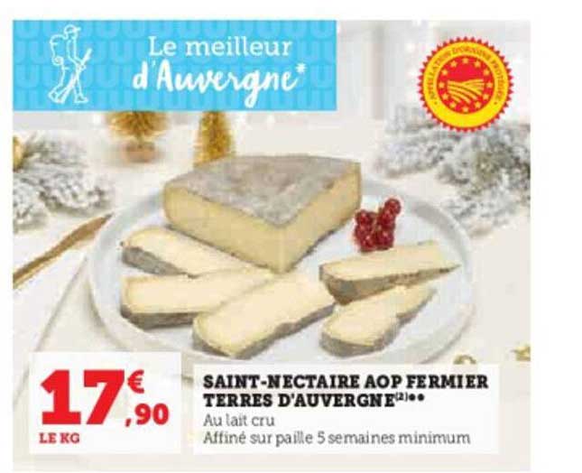 saint-nectaire aop fermier terre d'auvergne