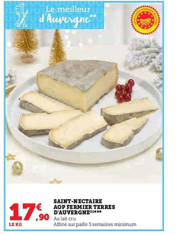 saint-nectaire aop fermier terres d'auvergne