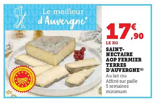 saint-nectaire aop fermier terres d'auvergne