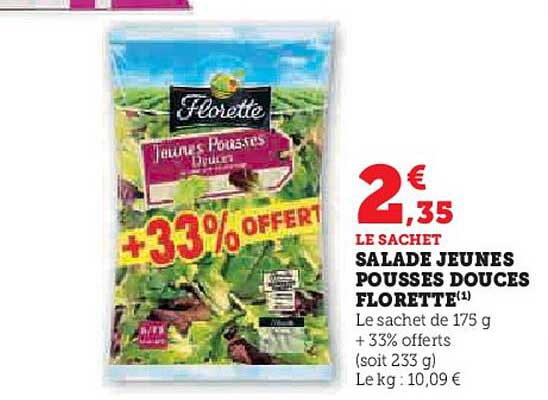 salade jeunes pousses douces florette