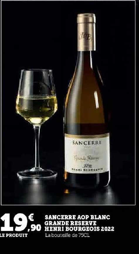 sancerre aop blanc grande reserve henri bourgeois  2012