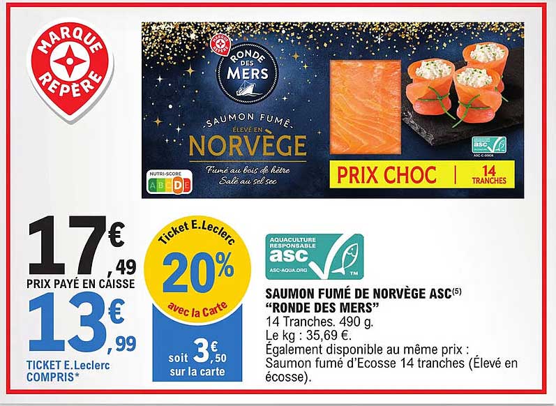 saumon fumé de norvège asc "ronde des mers"