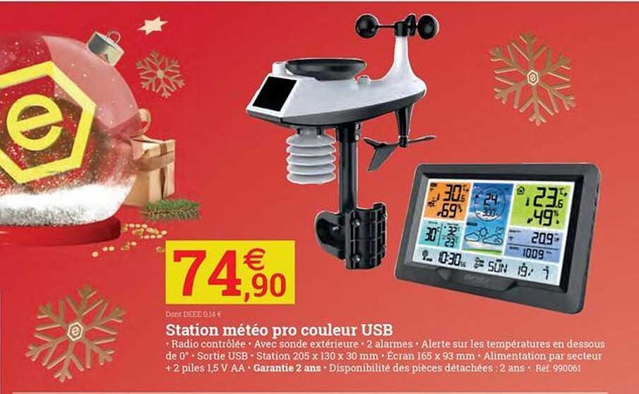 station météo pro couleur usb