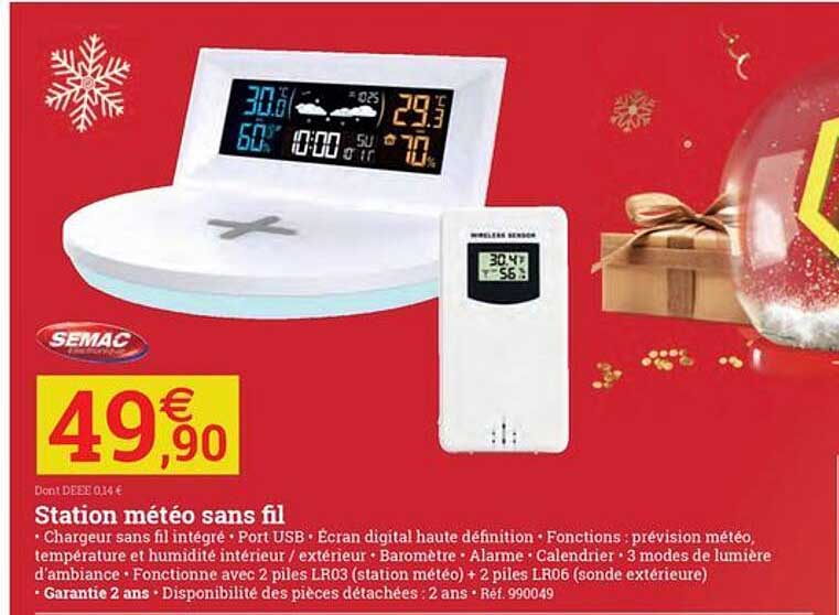 station météo sans fil semac