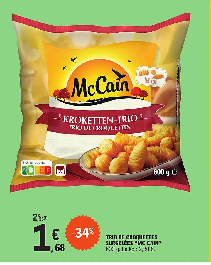 trio de croquettes surgelées "mc cain"