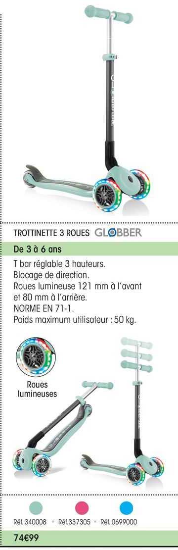 trottinette 3 roues globber