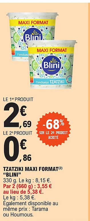 tzatziki maxi format "blini"