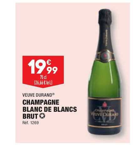 veuve durand champagne blanc de blancs brut