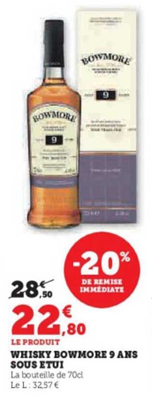 whisky bowmore 9 ans sous etui