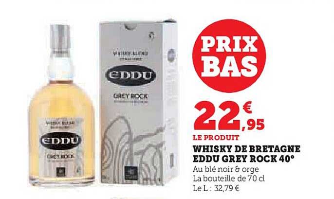 whisky de bretagne eddu grey rock 40°