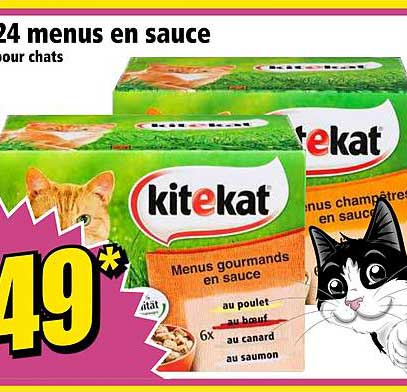 24 menus en sauce pour chats kitekat
