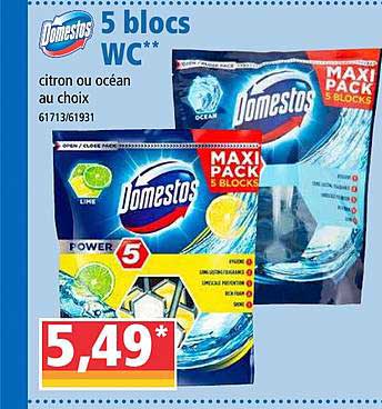 5 Blocs Wc Domestos