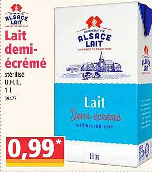 lait demi-écrémé alsace lait