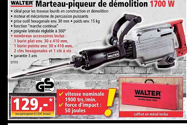 marteau-piqueur de démolition walter