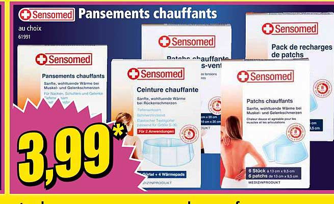pansements chauffants sensomed