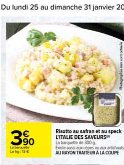 risotto au safran et au speck l'italie des saveurs