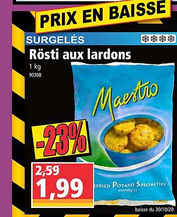 rösti aux lardons maestro