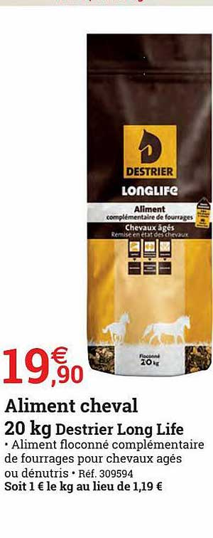 aliment cheval destrier long life