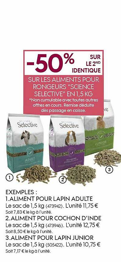 aliments pour rongeurs "science selective"