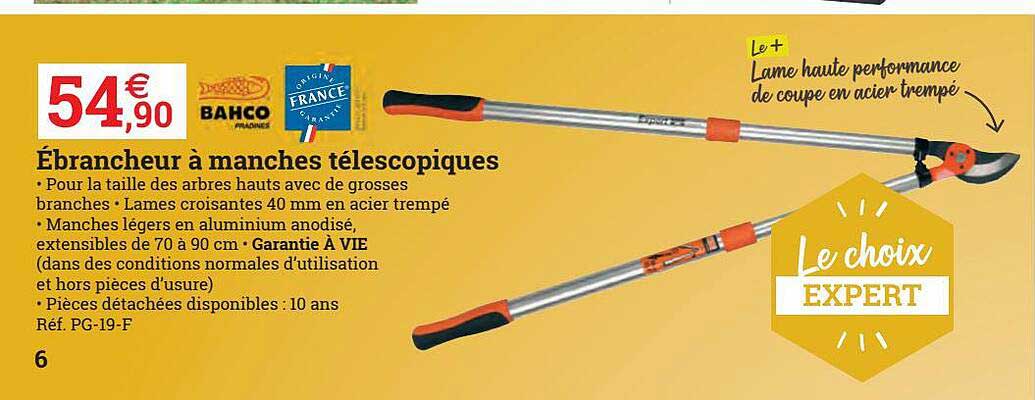 bahco ébrancheur à manches télescopiques