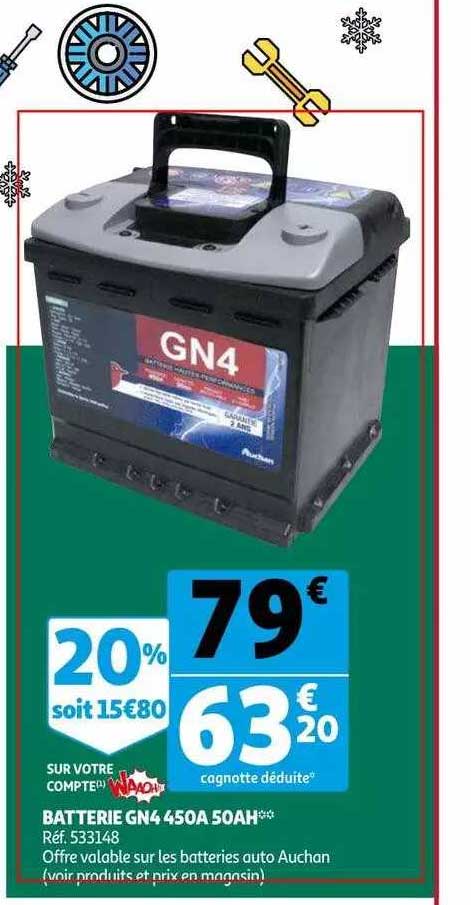batterie gn4 450a 50ah