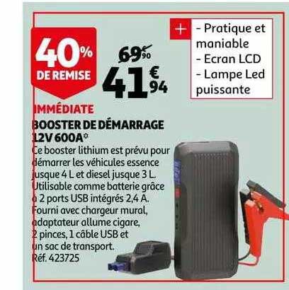 Booster De Démarrage 12v 600a