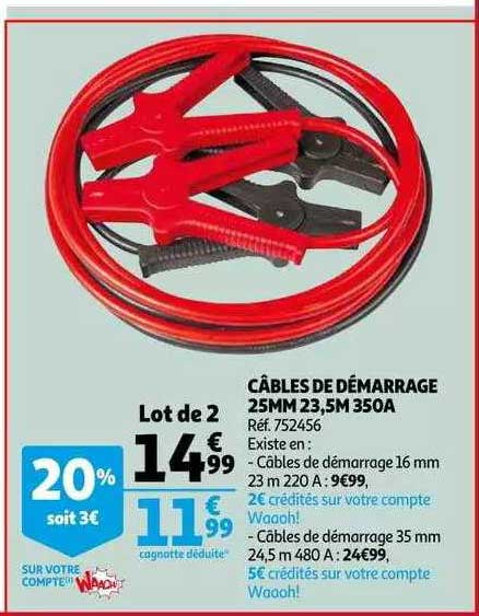 câbles de démarrage 25mm 23,5m 350a