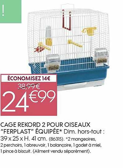 cage rekord 2 pour oiseaux "ferplast"