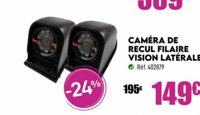 caméra de recul filaire vision latérale