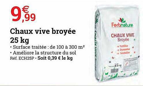 chaux vive broyée fertinature