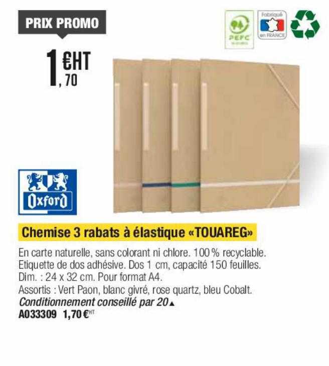 chemise 3 rabats à élastique touareg