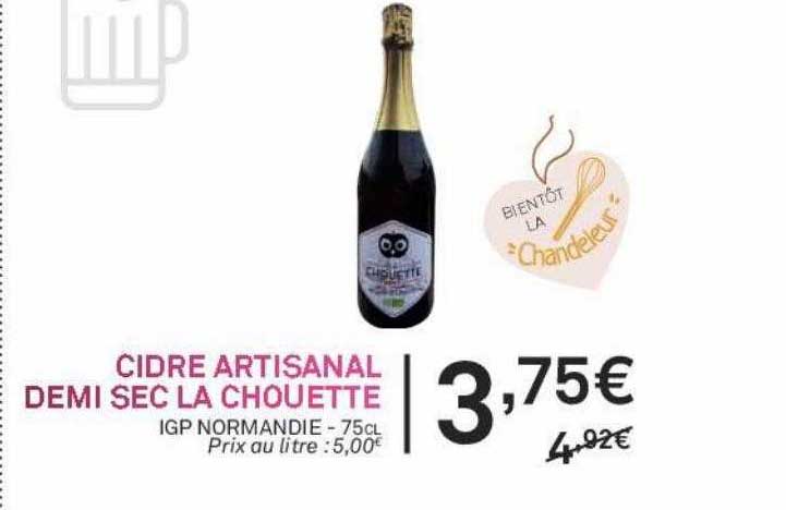 Cidre Artisanal Demi Sec La Chouette