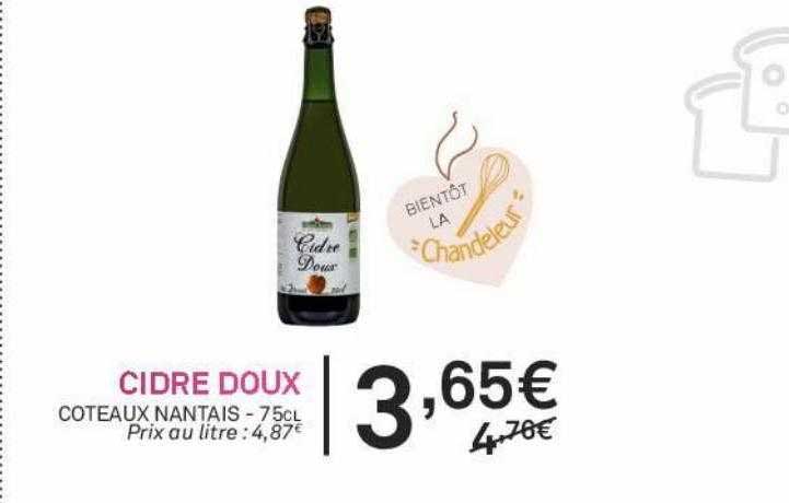 cidre doux coteaux nantais