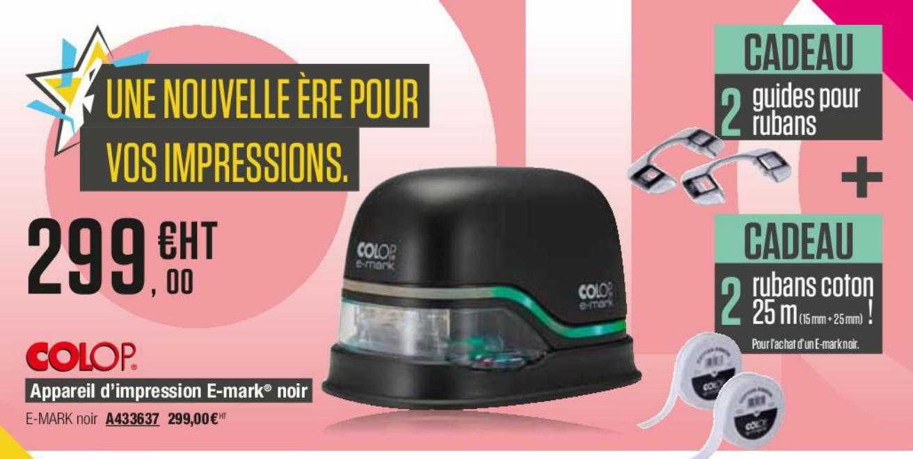 colop appareil d'impression e-mark noir