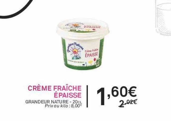 crème fraîche épaisse grandeur nature