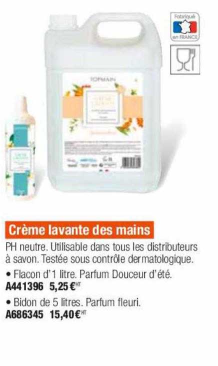 crème lavante des mains