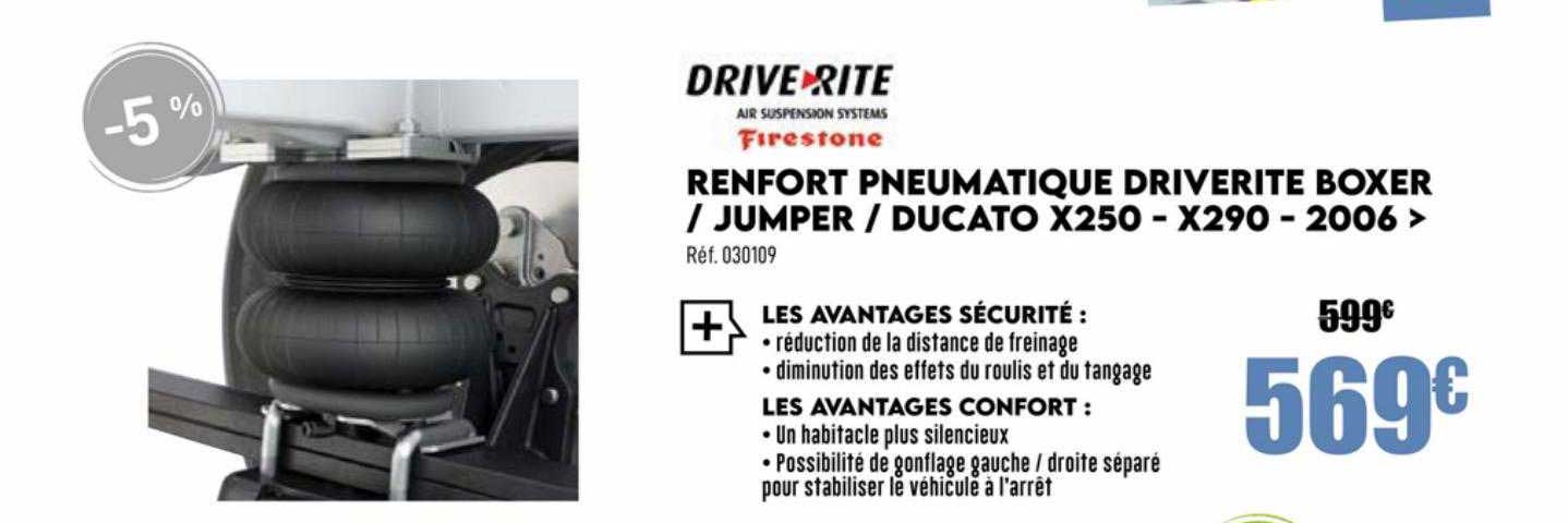 driverite firestone renfort pneumatique driverite boxer jumper ducato x250 x290 2006