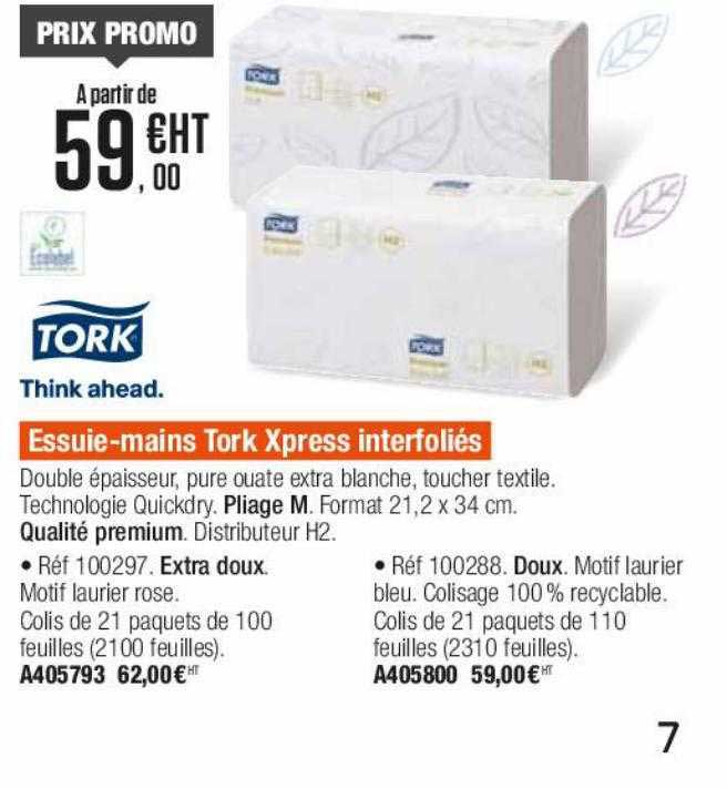Essuie-mains Tork Xpress Interfoliés