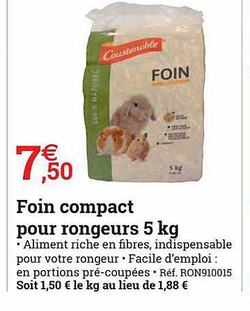 foin compact pour rongeurs coustenoble