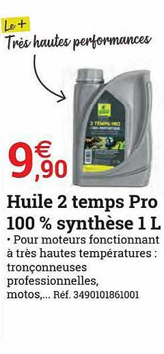 huile 2 temps pro 100% synthèse