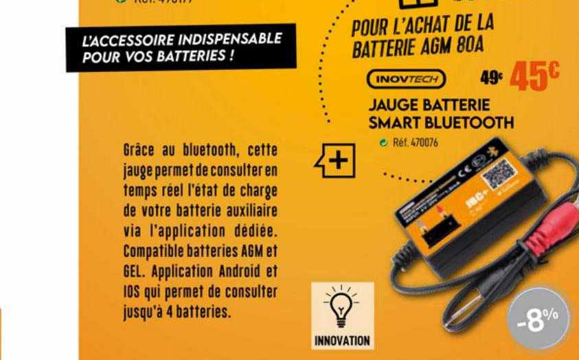 inovtech jauge batterie smart bluetooth