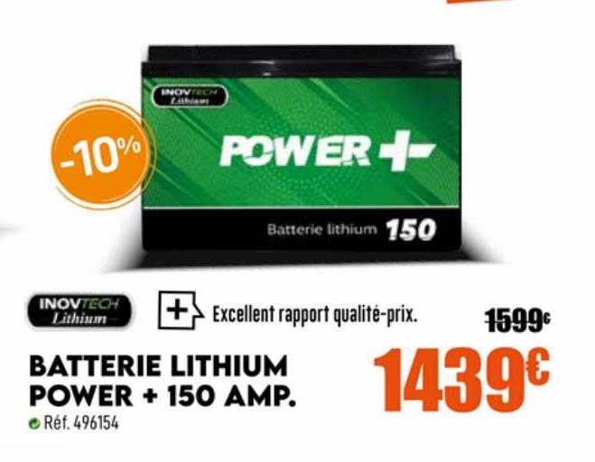 inovtech lithium batterie lithium power + 150 amp.