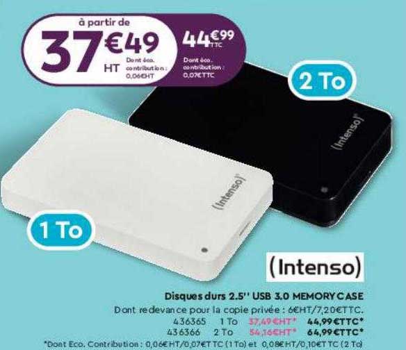 intenso disques durs 2.5" usb 3.0 memory case