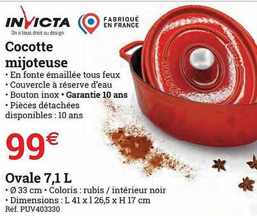 invicta cocotte mijoteuse