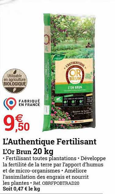 l'authentique fertilisant l'or brun