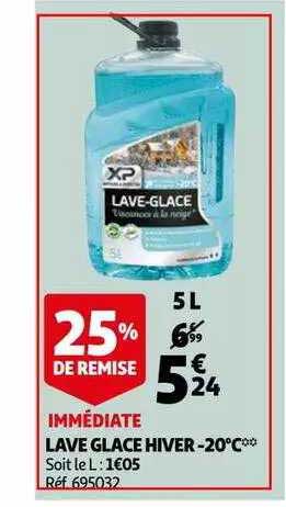 lave glace hiver -20°c