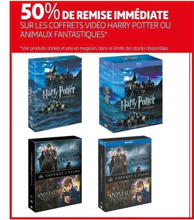les coffrets vidéo harry potter ou animaux fantastiques