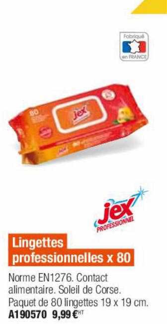lingettes professionnelles x 80 jex